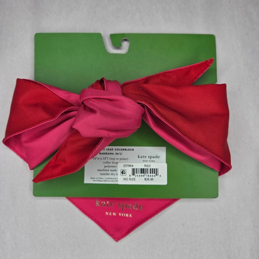 NWT Kate Spade Pink "Follow My Lead" Dog Bandana - Picture 2 of 2